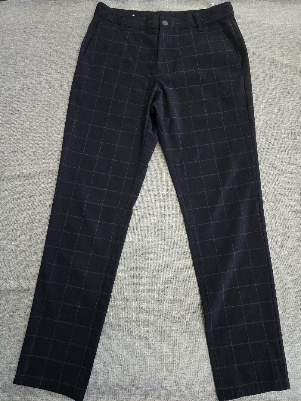 Zara Navy Windowpane Dress Pants Size Small - 28